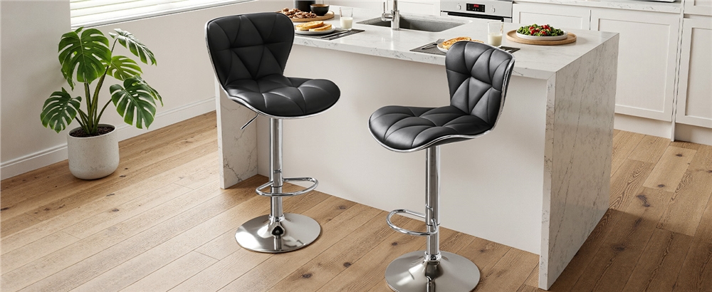 Amazon.com: Yaheetech Bar Stools Set of 2, Island Chairs Shell